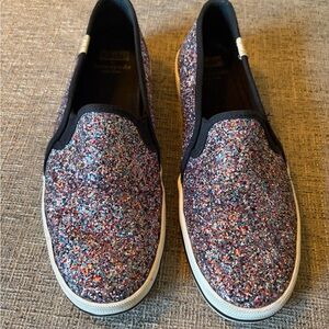 Colorful Glitter Slip-On Shoes